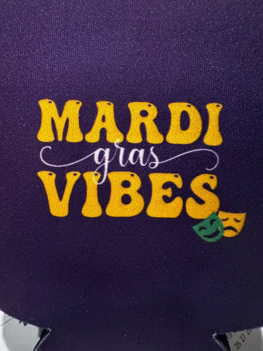 New Orleans Mardi Gras Beverage 12oz Can Coolers with Medallion Mardi Gras Mask in the Center! - Grace Global & Co