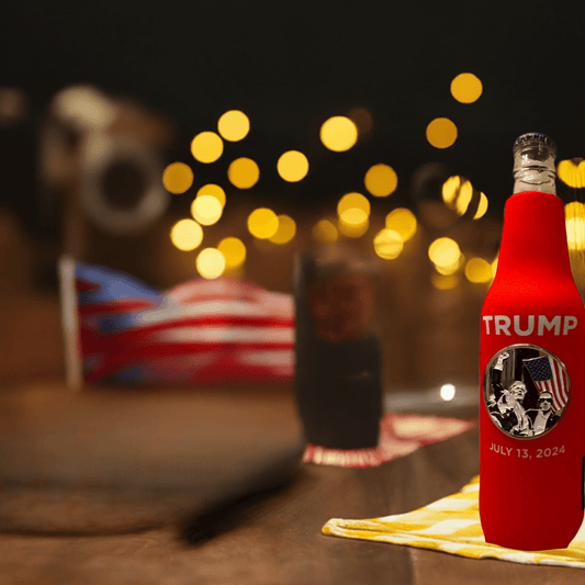 Trump "Fight! Fight! Fight!" Beverage Can Cooler *Limited Edition* Etched Coin Medallion - Grace Global & Co