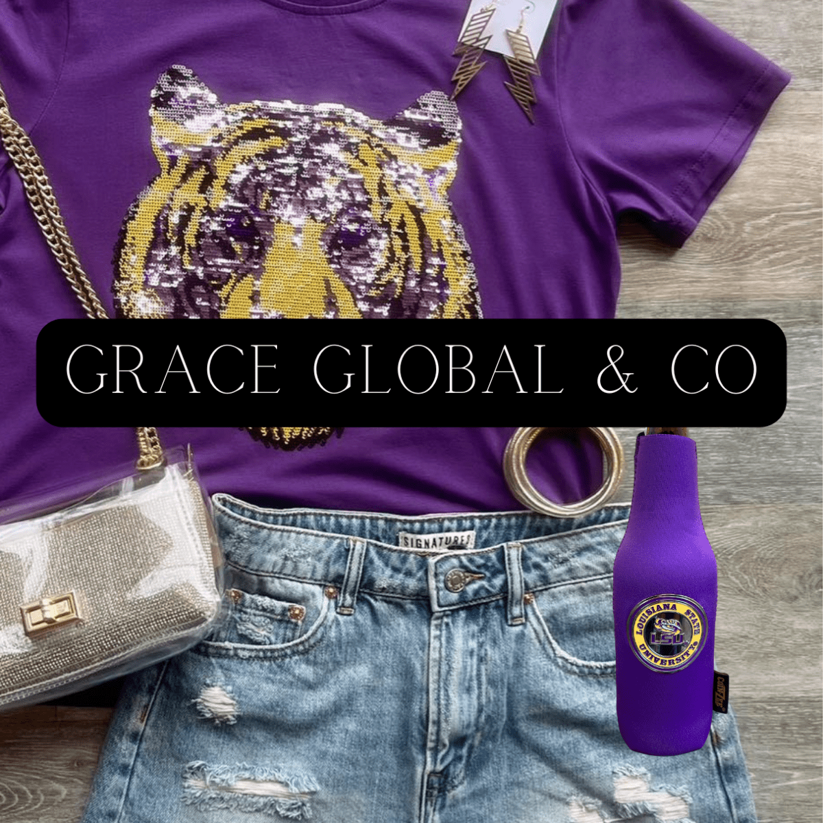 LSU Licensed Beverage Cooler - Grace Global & Co